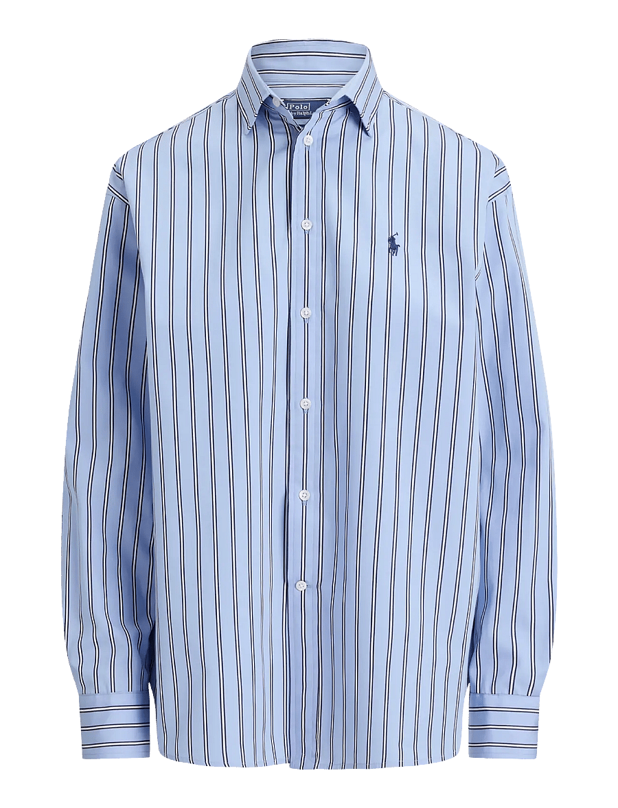 Polo Ralph Lauren - Relaxed Fit Striped Cotton Shirt - chemises en jeans - 2062 lt blue-whit - 1