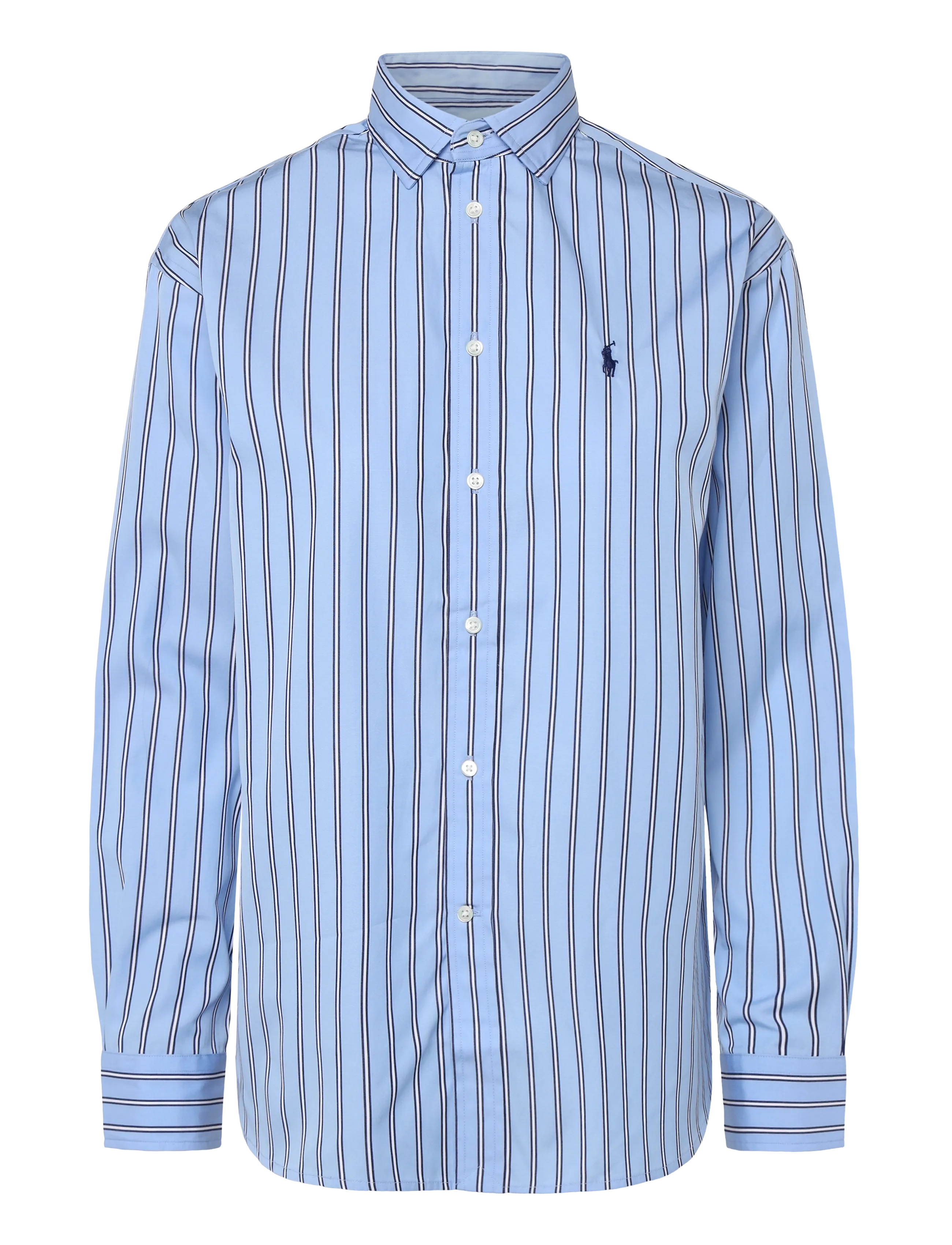 Polo Ralph Lauren Relaxed Fit Striped Cotton Shirt - Tøj - 2062 LT BLUE-WHIT / blue