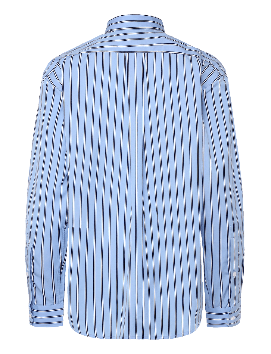 Polo Ralph Lauren - Relaxed Fit Striped Cotton Shirt - jeanshemden - 2062 lt blue-whit - 2