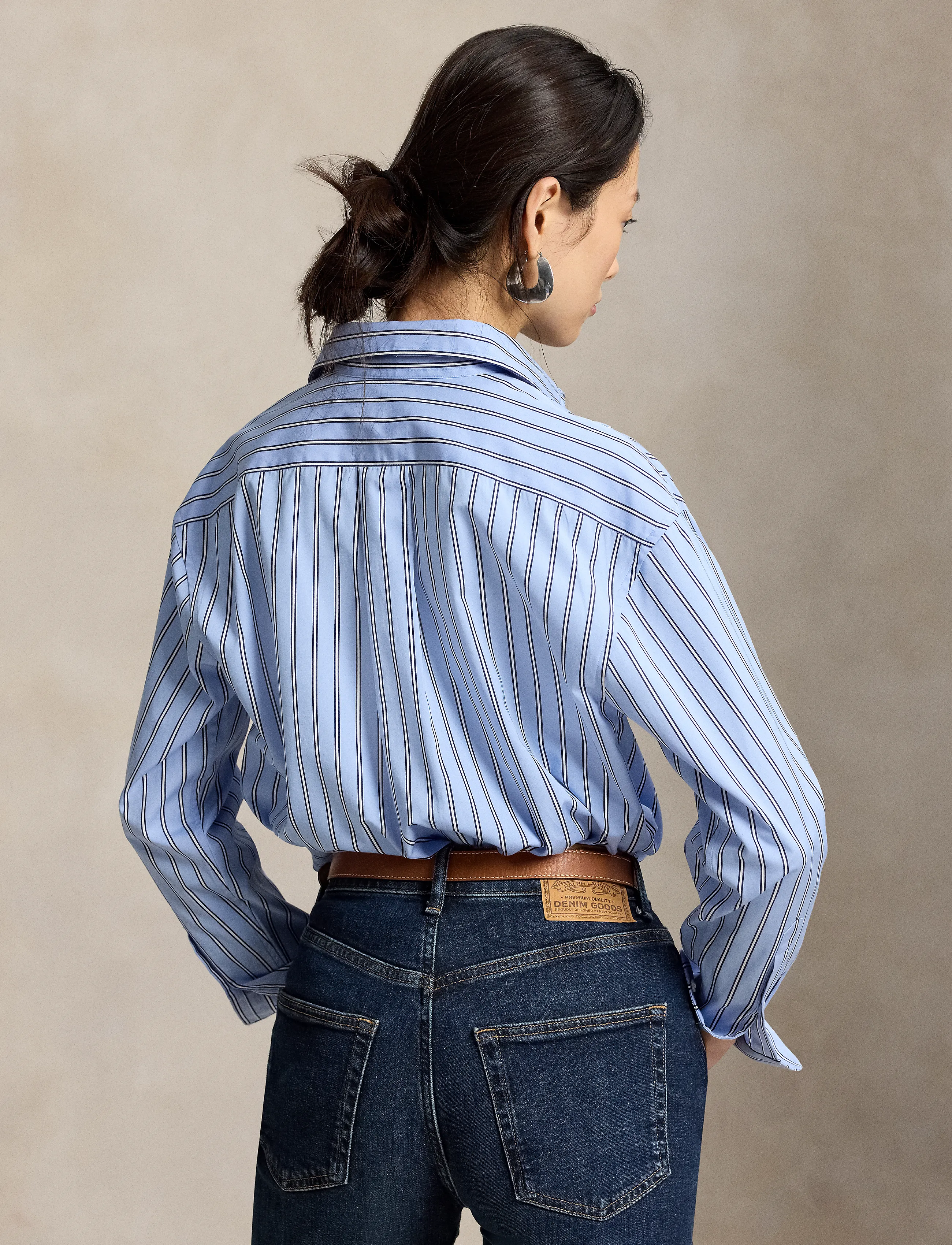 Polo Ralph Lauren - Relaxed Fit Striped Cotton Shirt - chemises en jeans - 2062 lt blue-whit - 2
