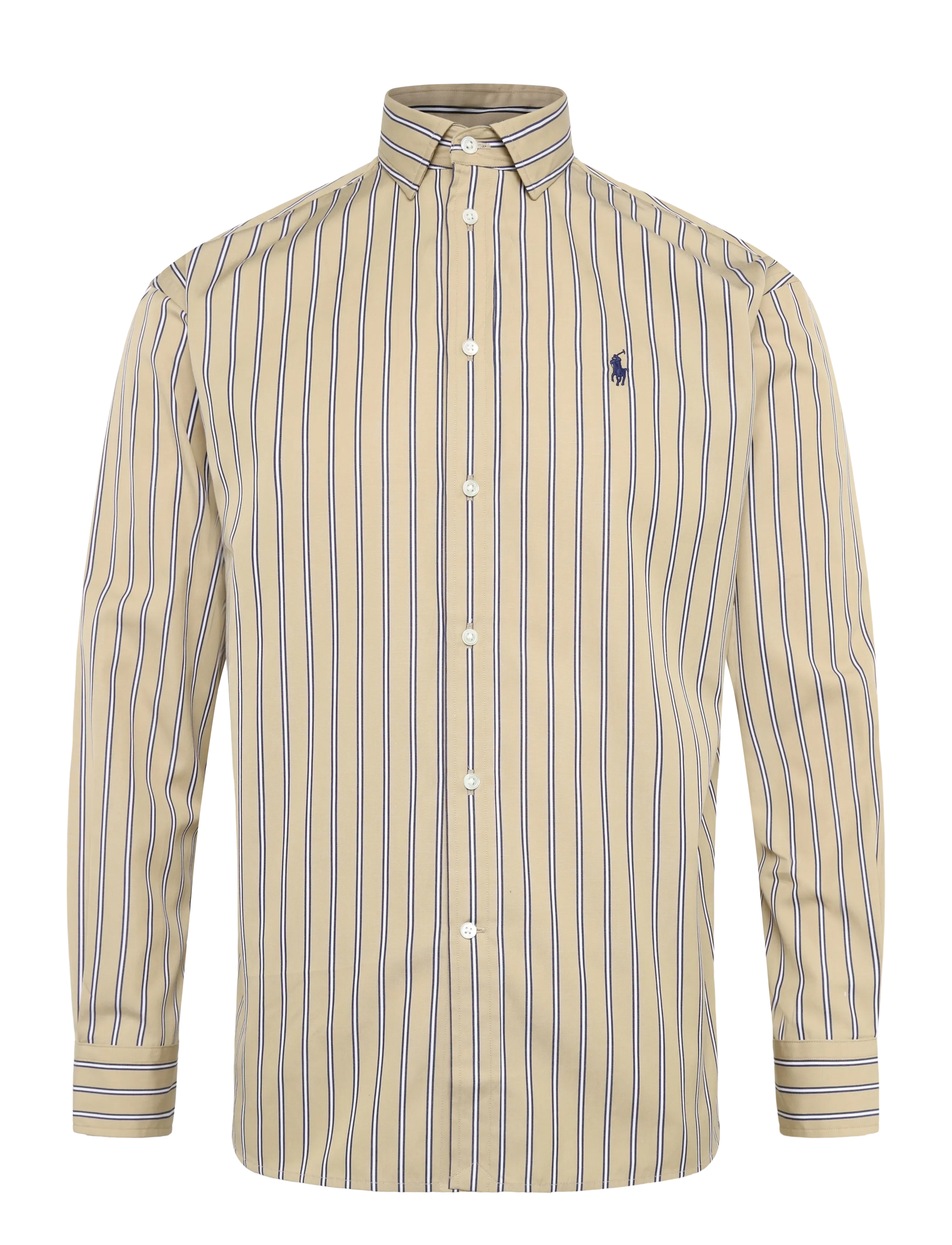 Polo Ralph Lauren Relaxed Fit Striped Cotton Shirt - Ralph Lauren - 2063 TAN-ROYAL MU / beige