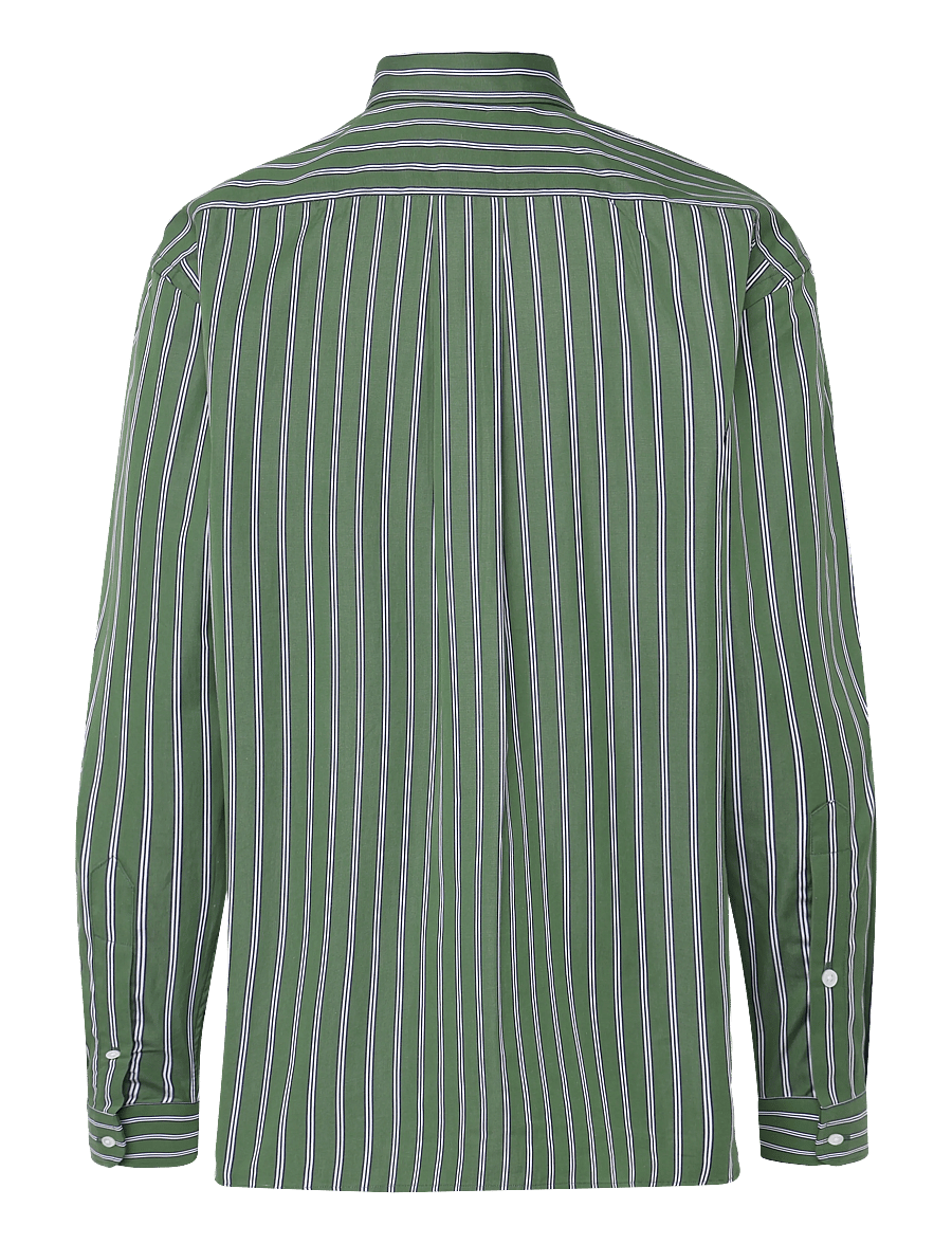 Polo Ralph Lauren - Relaxed Fit Striped Cotton Shirt - denim shirts - 2064 green-white - 2
