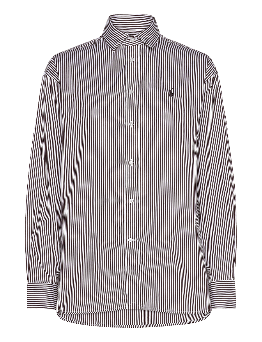 Polo Ralph Lauren - Relaxed Fit Striped Cotton Shirt - chemises en jeans - 4655u dark brown/ - 0