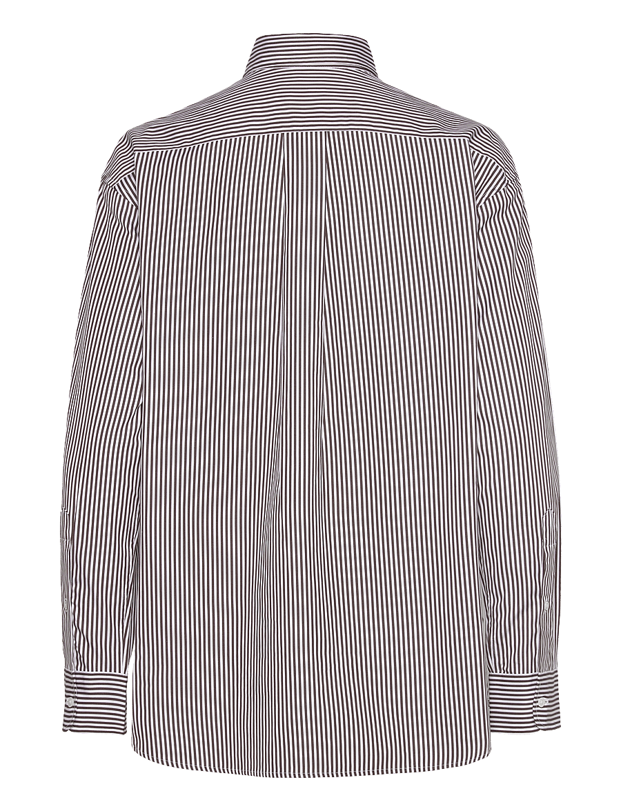Polo Ralph Lauren - Relaxed Fit Striped Cotton Shirt - chemises en jeans - 4655u dark brown/ - 1