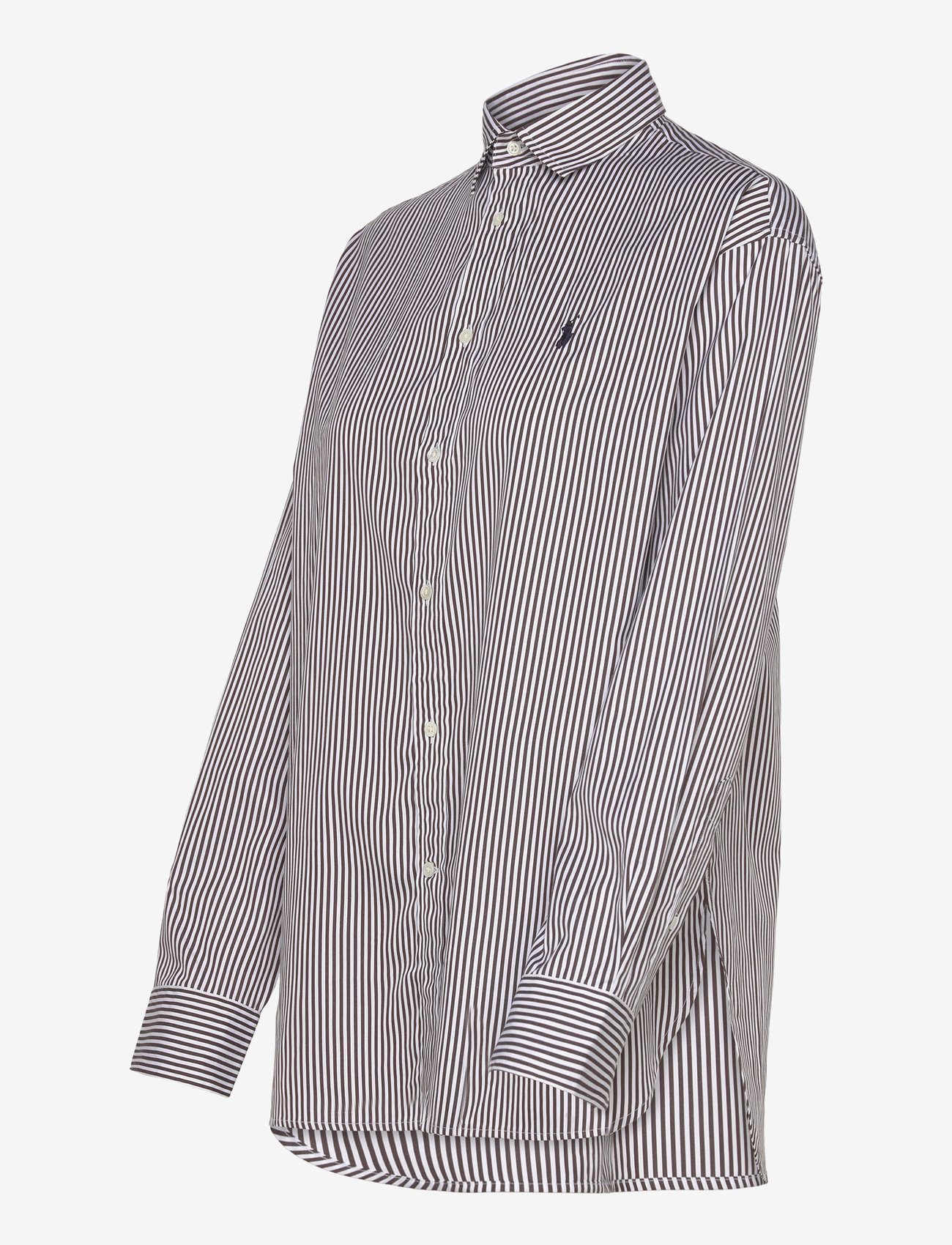 Polo Ralph Lauren - Relaxed Fit Striped Cotton Shirt - denimskjorter - 4655u dark brown/ - 2