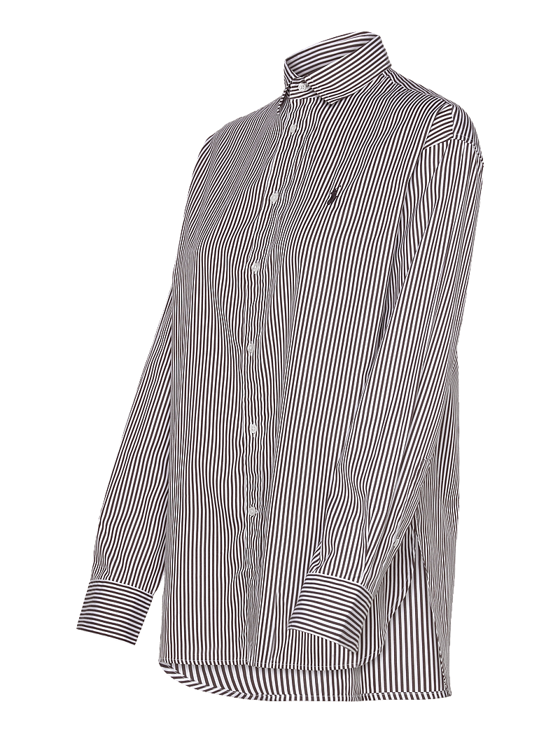 Polo Ralph Lauren - Relaxed Fit Striped Cotton Shirt - denimskjorter - 4655u dark brown/ - 2