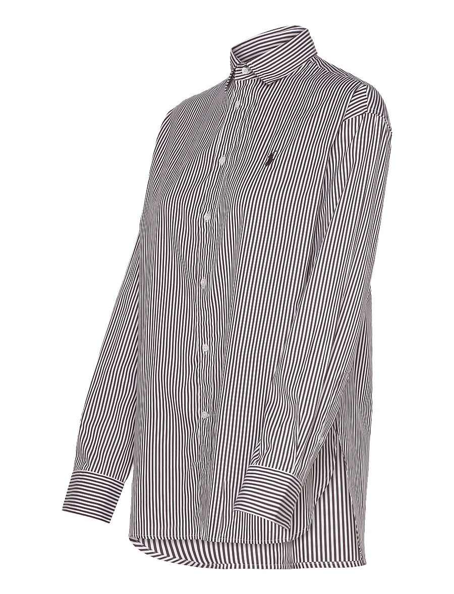 Polo Ralph Lauren - Relaxed Fit Striped Cotton Shirt - chemises en jeans - 4655u dark brown/ - 2