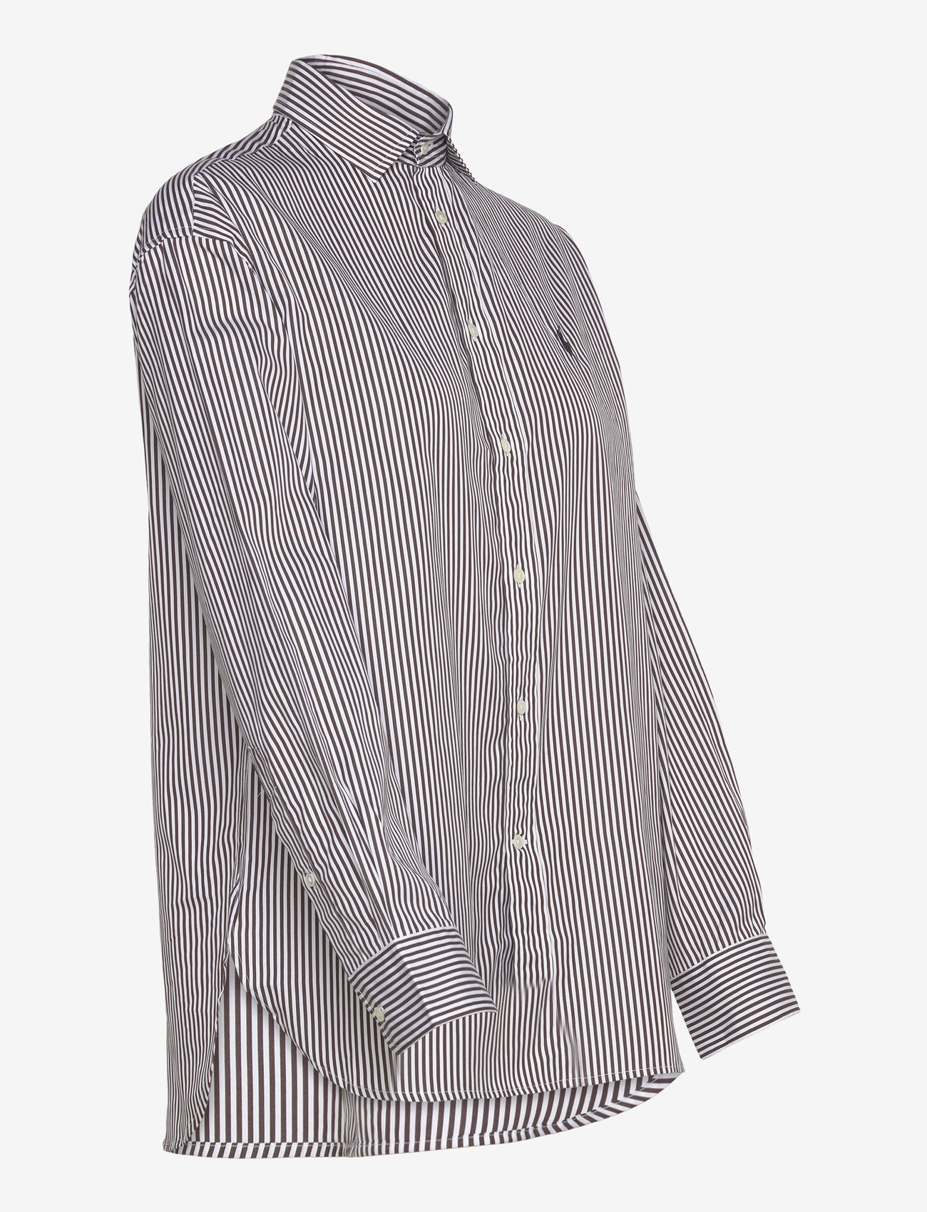 Polo Ralph Lauren - Relaxed Fit Striped Cotton Shirt - denimskjorter - 4655u dark brown/ - 3