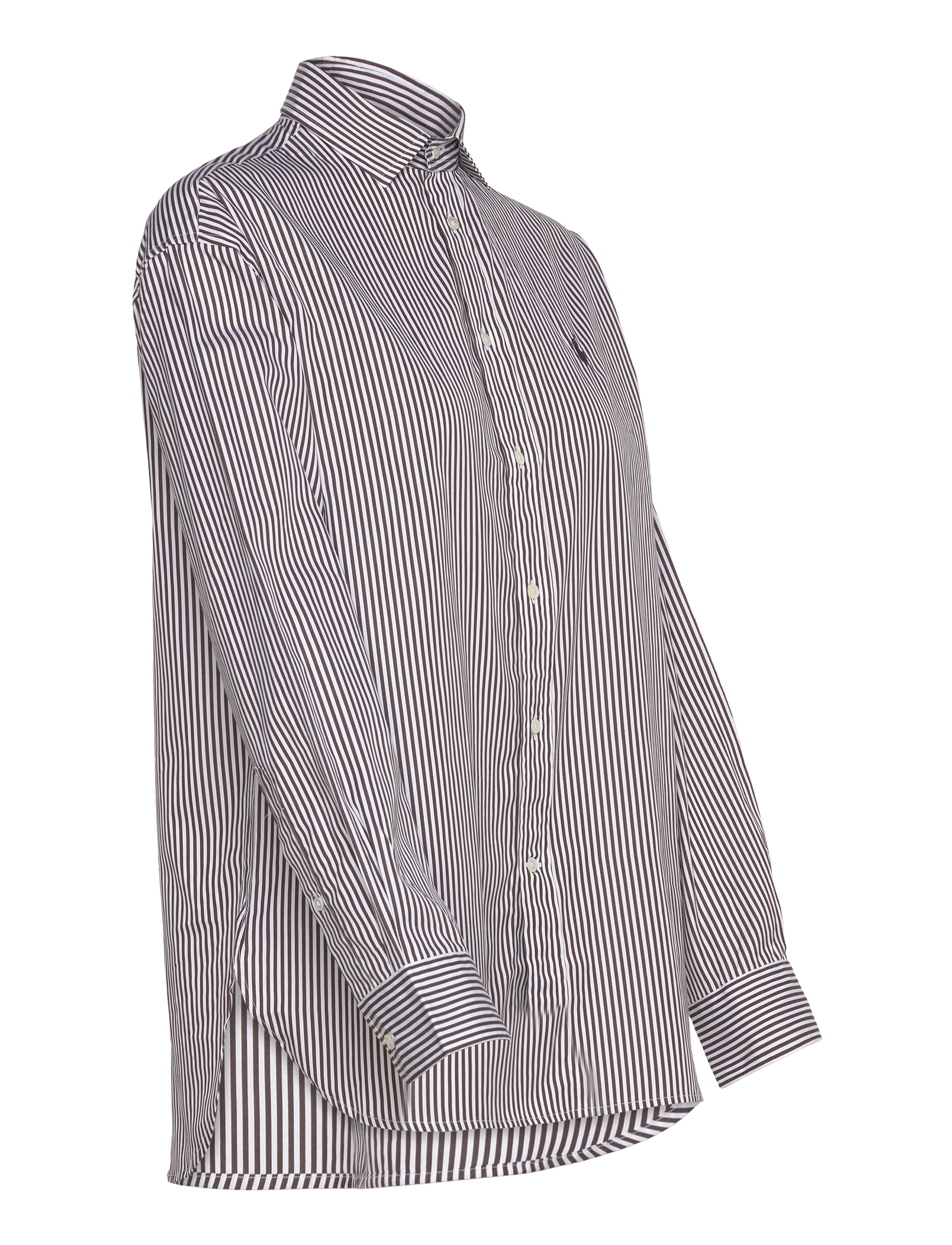 Polo Ralph Lauren - Relaxed Fit Striped Cotton Shirt - chemises en jeans - 4655u dark brown/ - 3