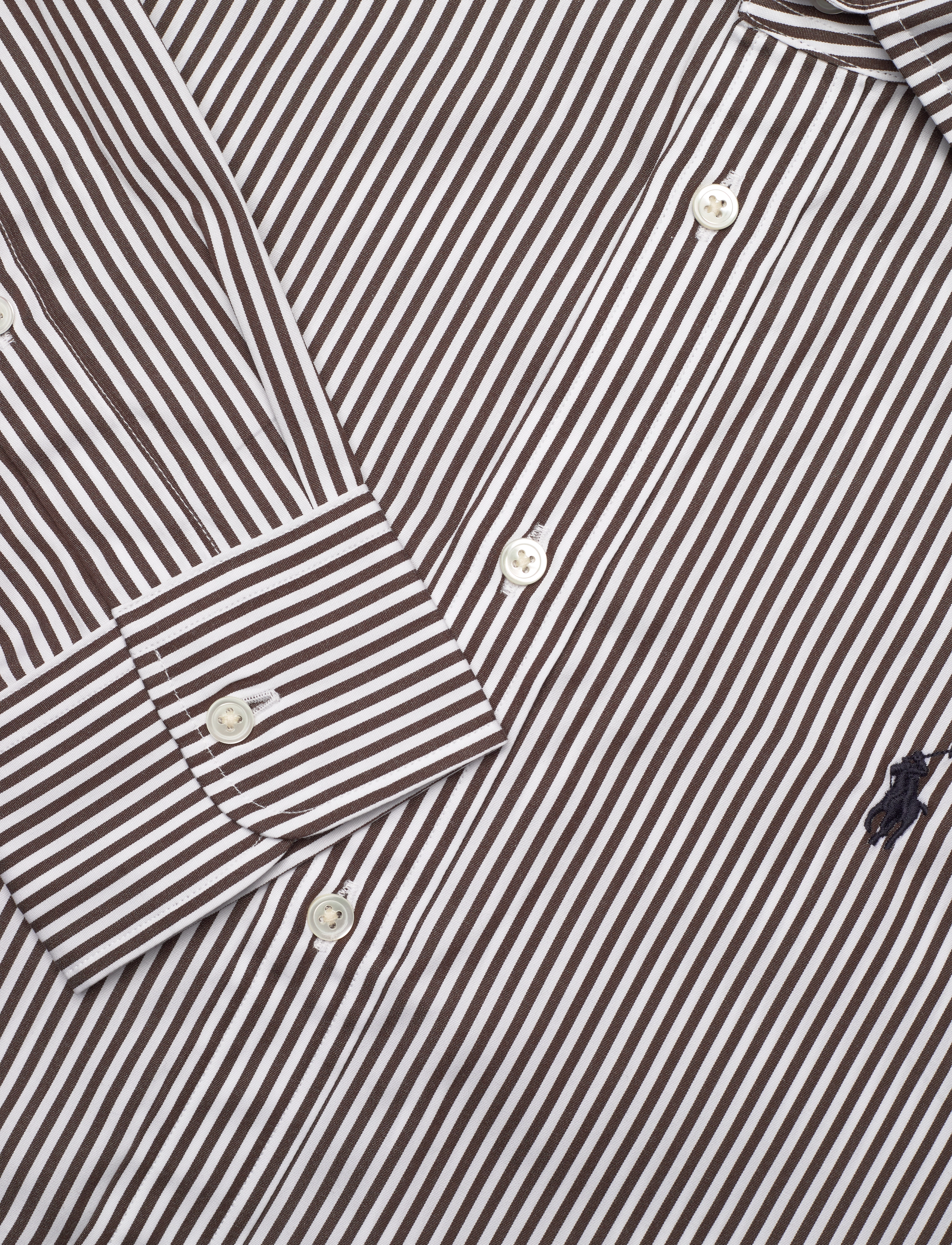 Polo Ralph Lauren - Relaxed Fit Striped Cotton Shirt - chemises en jeans - 4655u dark brown/ - 4