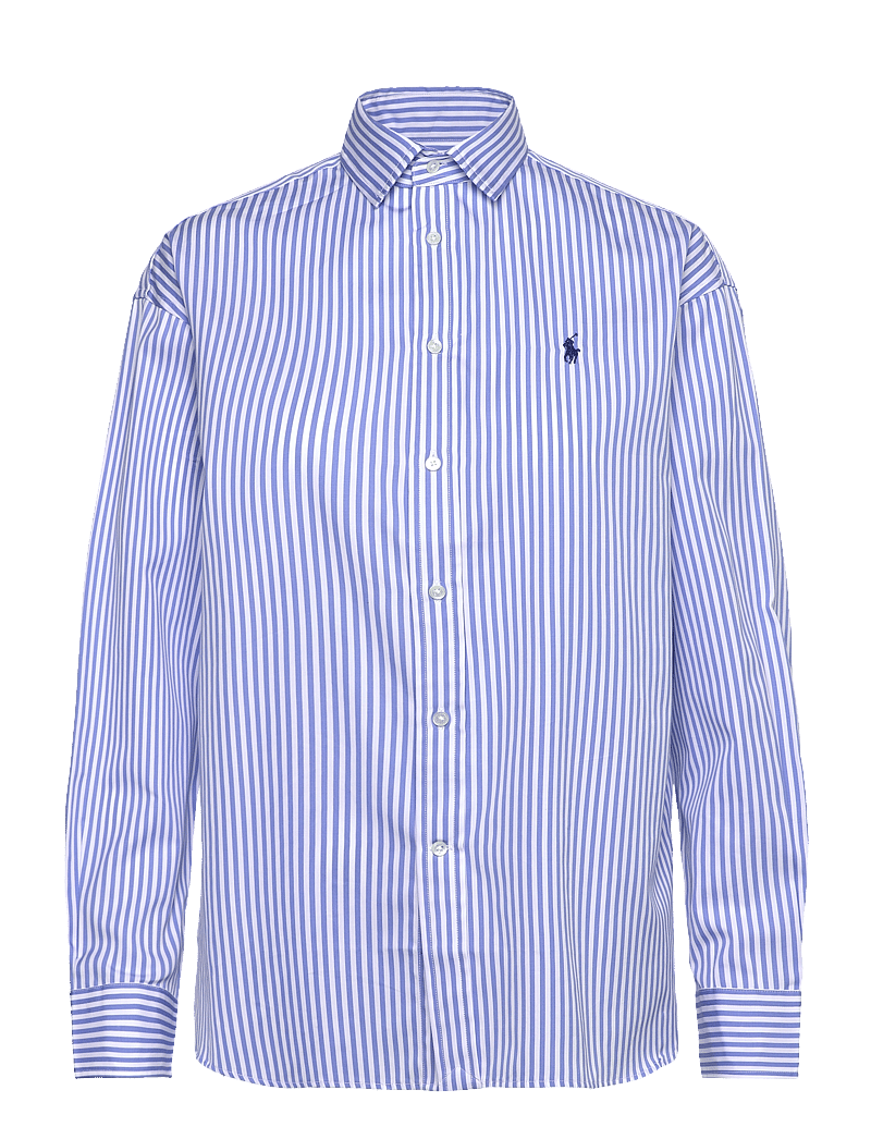 Polo Ralph Lauren - Relaxed Fit Striped Cotton Shirt - jeansskjortor - 926b cabana blue - 0