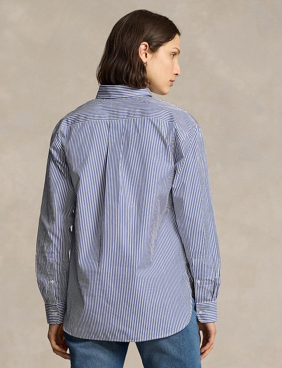 Polo Ralph Lauren - Relaxed Fit Striped Cotton Shirt - denimskjorter - 926b cabana blue - 3