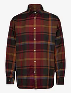 Relaxed Fit Plaid Cotton Shirt - 1478 RED MULTI FA