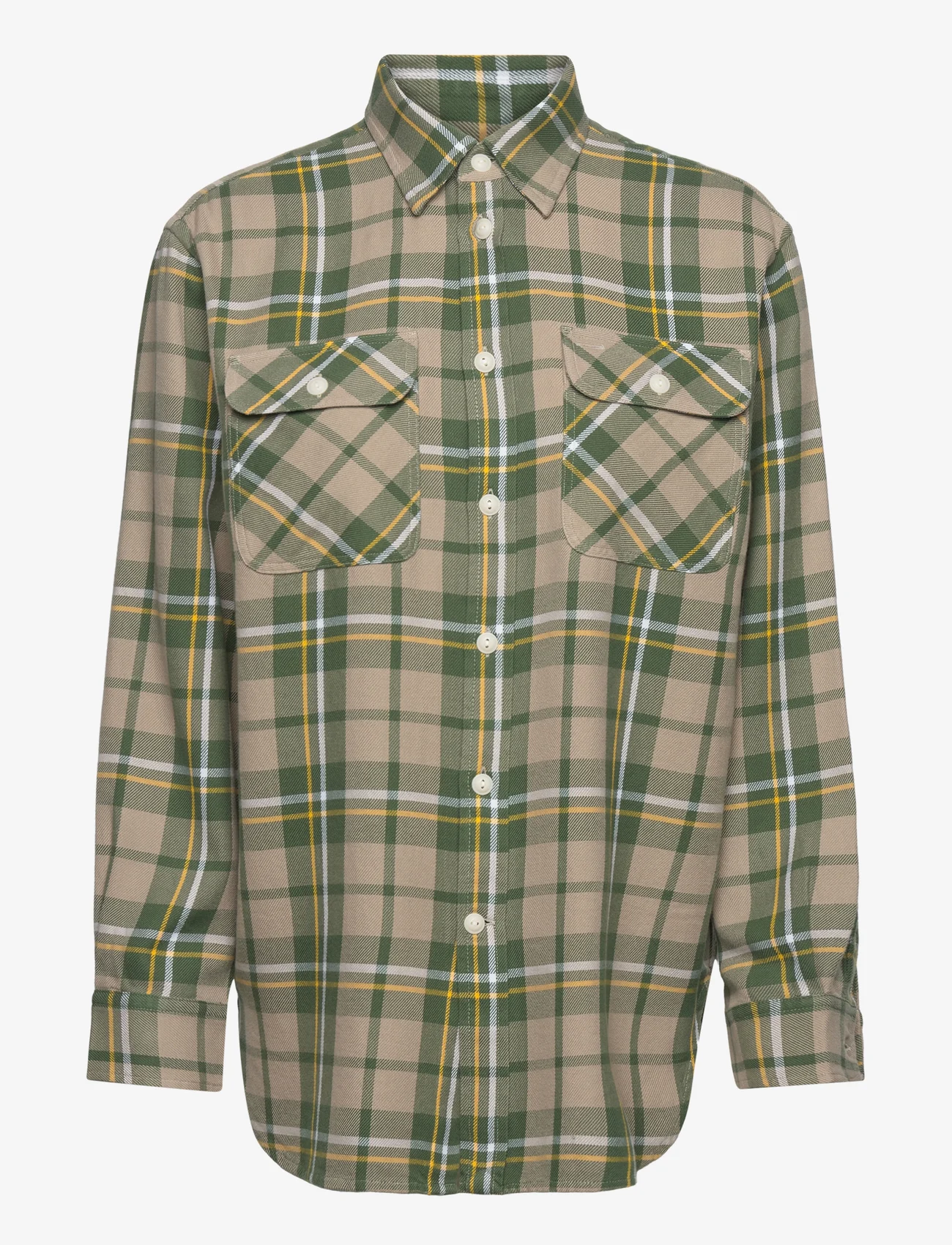 Polo Ralph Lauren - Relaxed Fit Plaid Twill Utility Shirt - marškiniai ilgomis rankovėmis - 1474 tan/green mu - 0