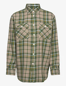 Relaxed Fit Plaid Twill Utility Shirt, Polo Ralph Lauren