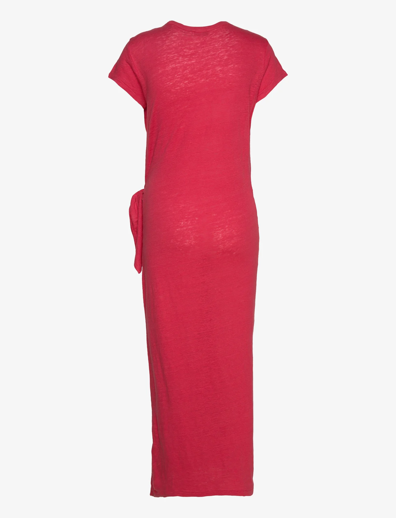 Polo Ralph Lauren - LINEN JERSEY-SSL-DAD - marškinėlių tipo suknelės - sunset red - 1