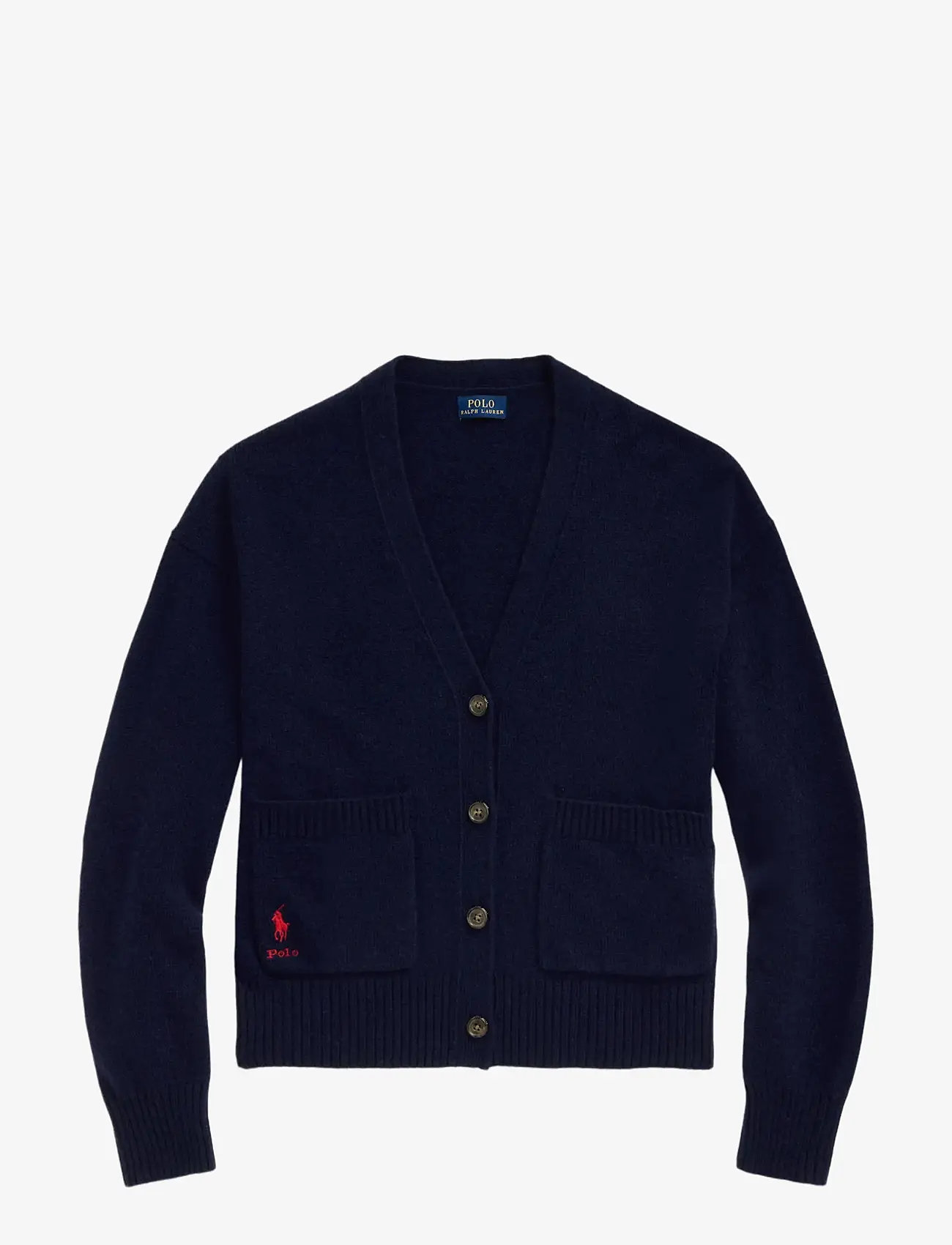 Polo Ralph Lauren - Wool-Blend V-Neck Cardigan - cashmere - hunter navy - 1