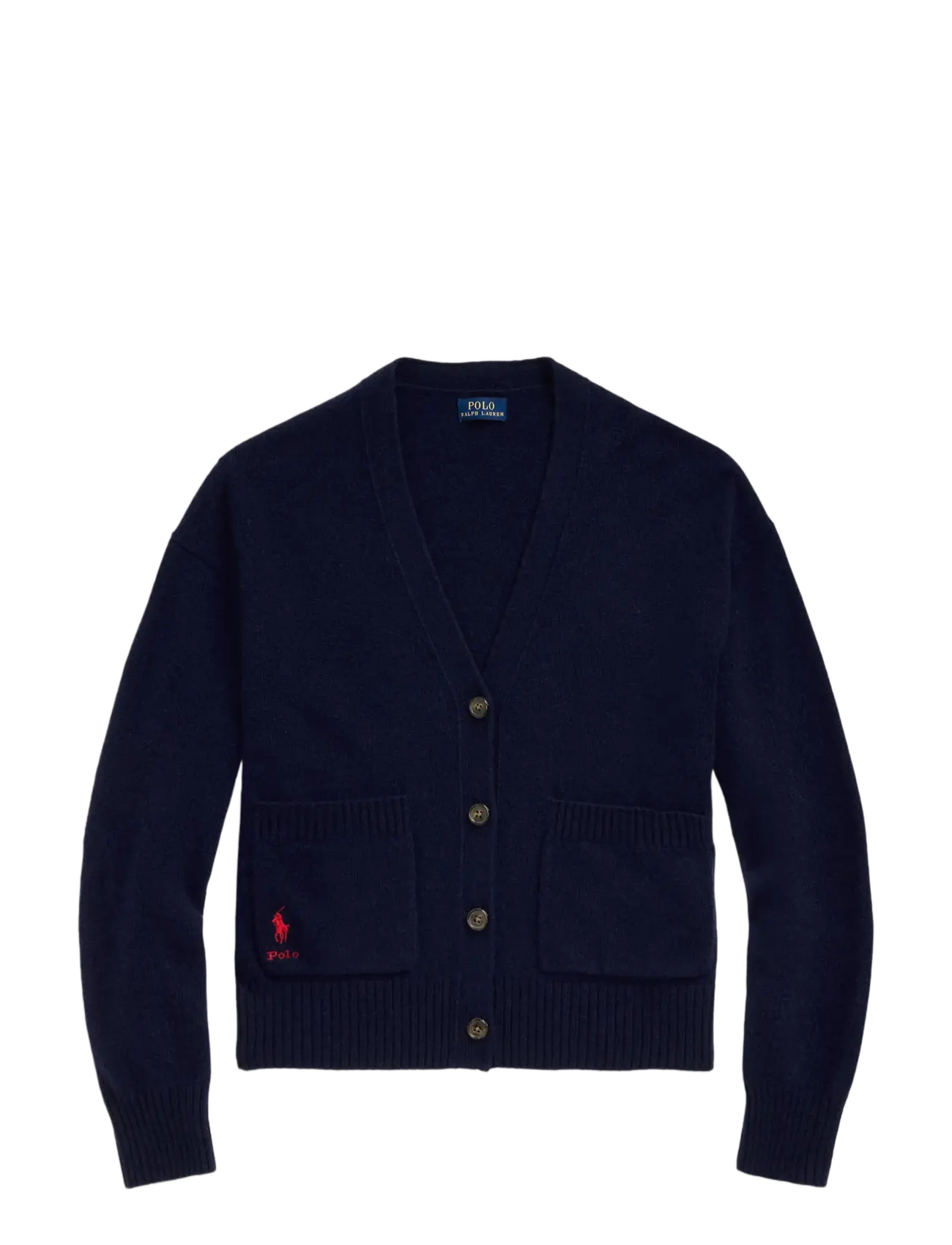 Polo Ralph Lauren Wool-Blend V-Neck Cardigan - Transitional Layering - HUNTER NAVY / navy