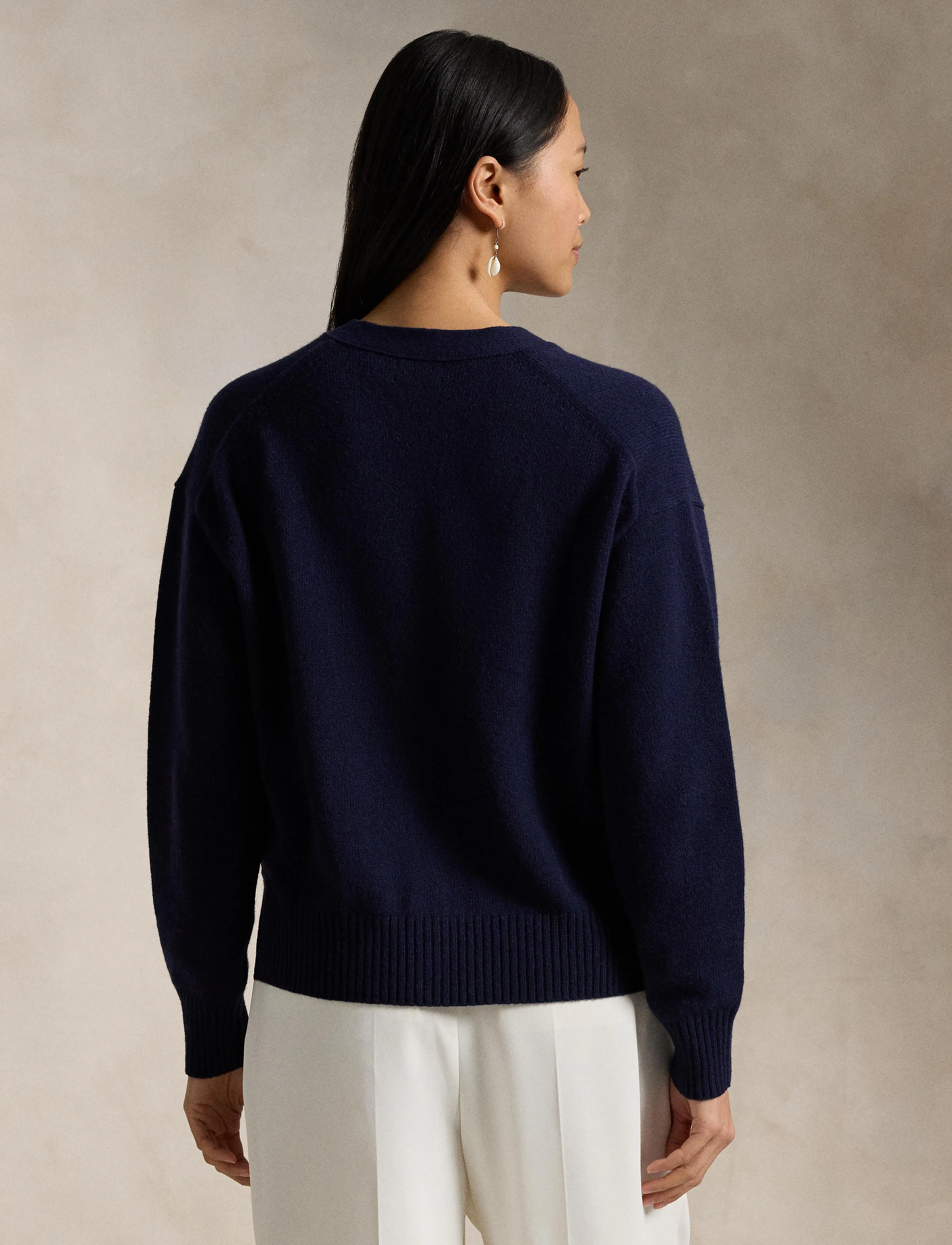 Polo Ralph Lauren - Wool-Blend V-Neck Cardigan - hunter navy - 2