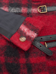 Polo Ralph Lauren - Plaid Leather-Trim Wrap Skirt - trumpi sijonai - 1504 oversize red - 2