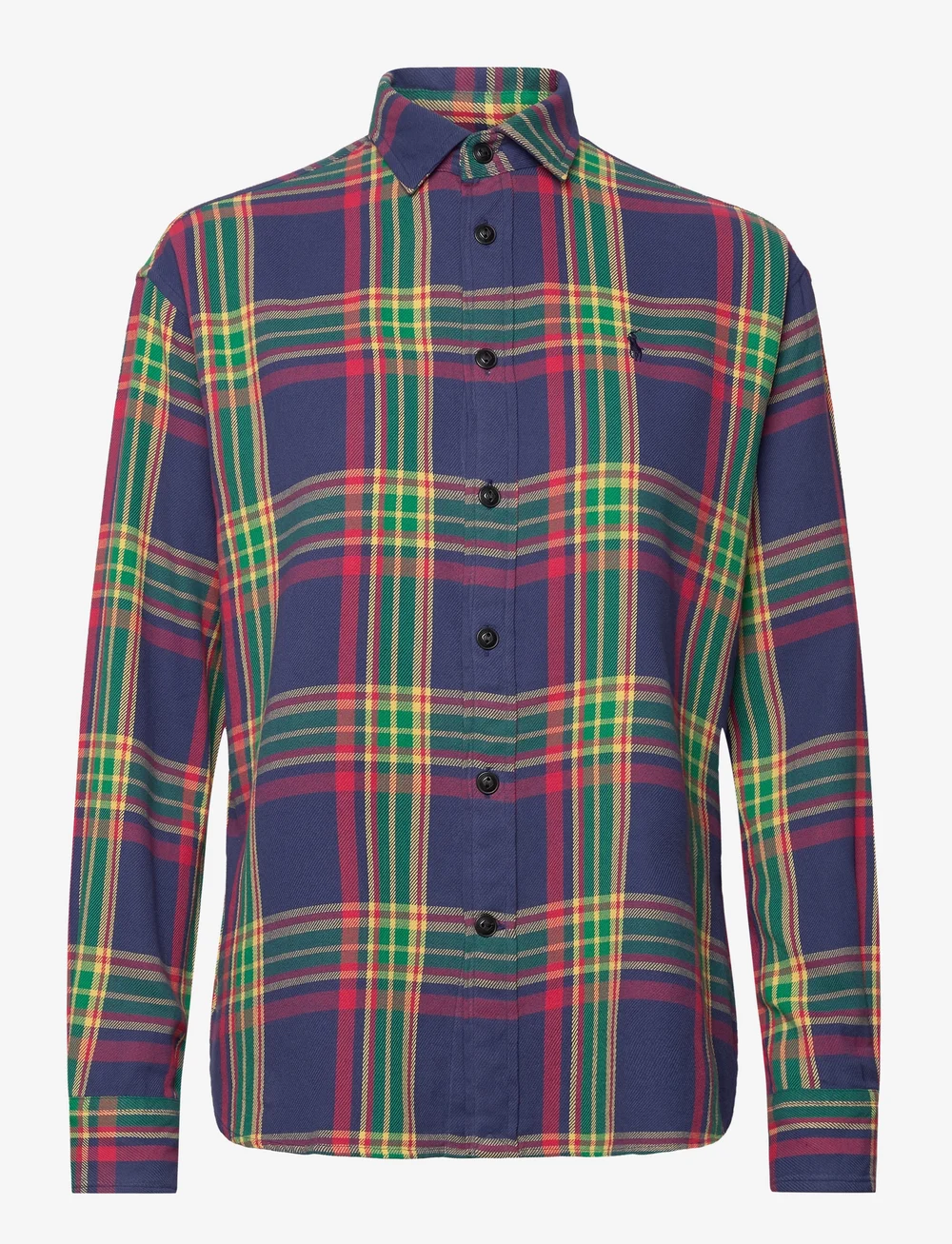 Polo Ralph Lauren Relaxed Fit Plaid Cotton Twill Shirt Long