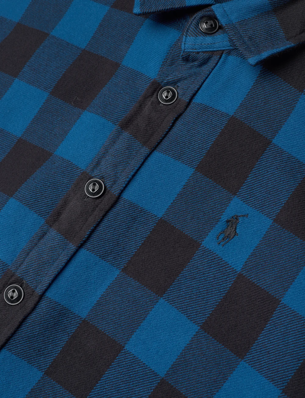 Polo Ralph Lauren - Relaxed Fit Plaid Cotton Twill Shirt - langerma skyrtur - 1497a blue/black - 2