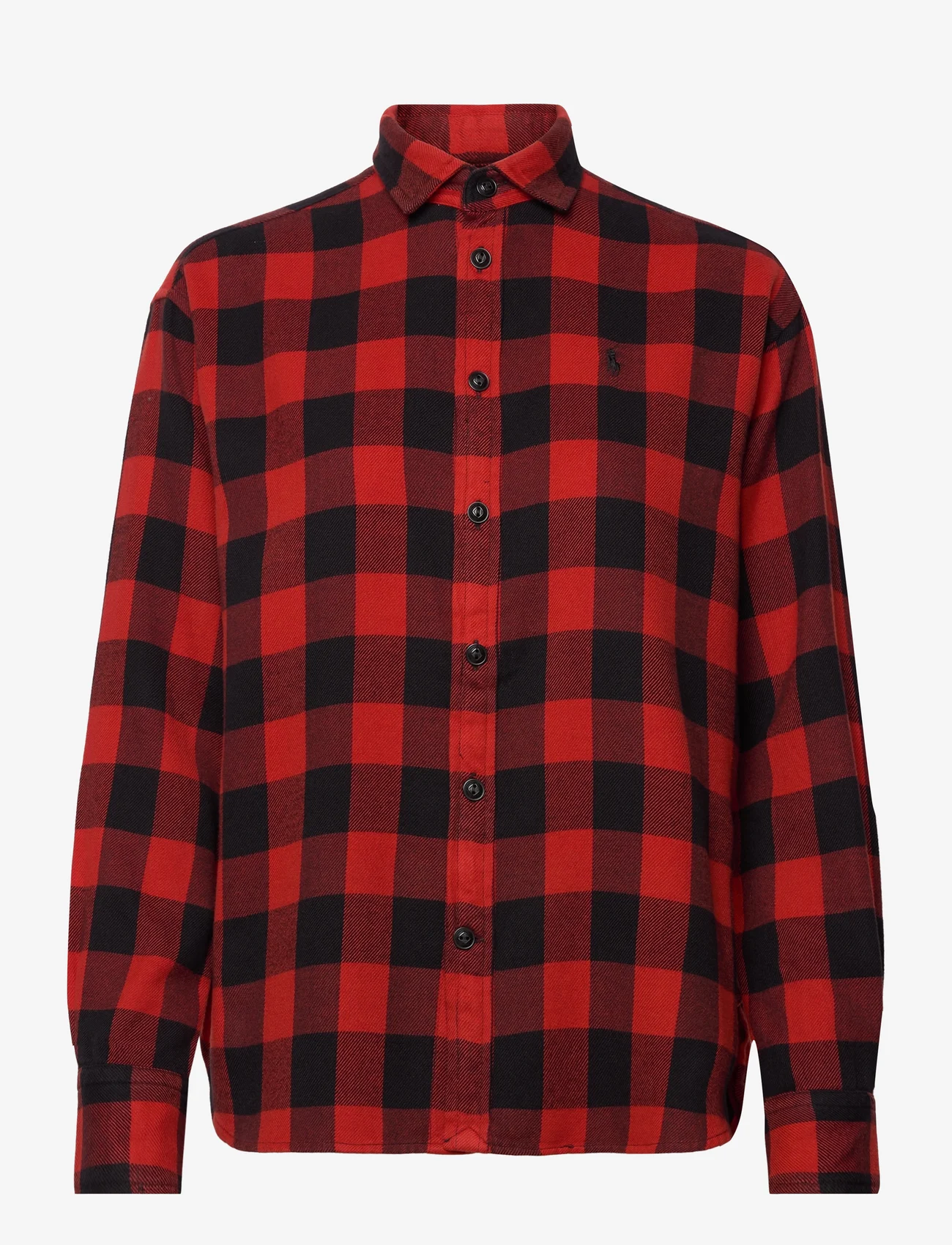 Polo Ralph Lauren - Relaxed Fit Plaid Cotton Twill Shirt - marškiniai ilgomis rankovėmis - 1497b red/black - 0