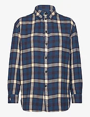 Polo Ralph Lauren - Oversize Fit Plaid Cotton Twill Shirt - långärmade skjortor - 1509 blue multi p - 0