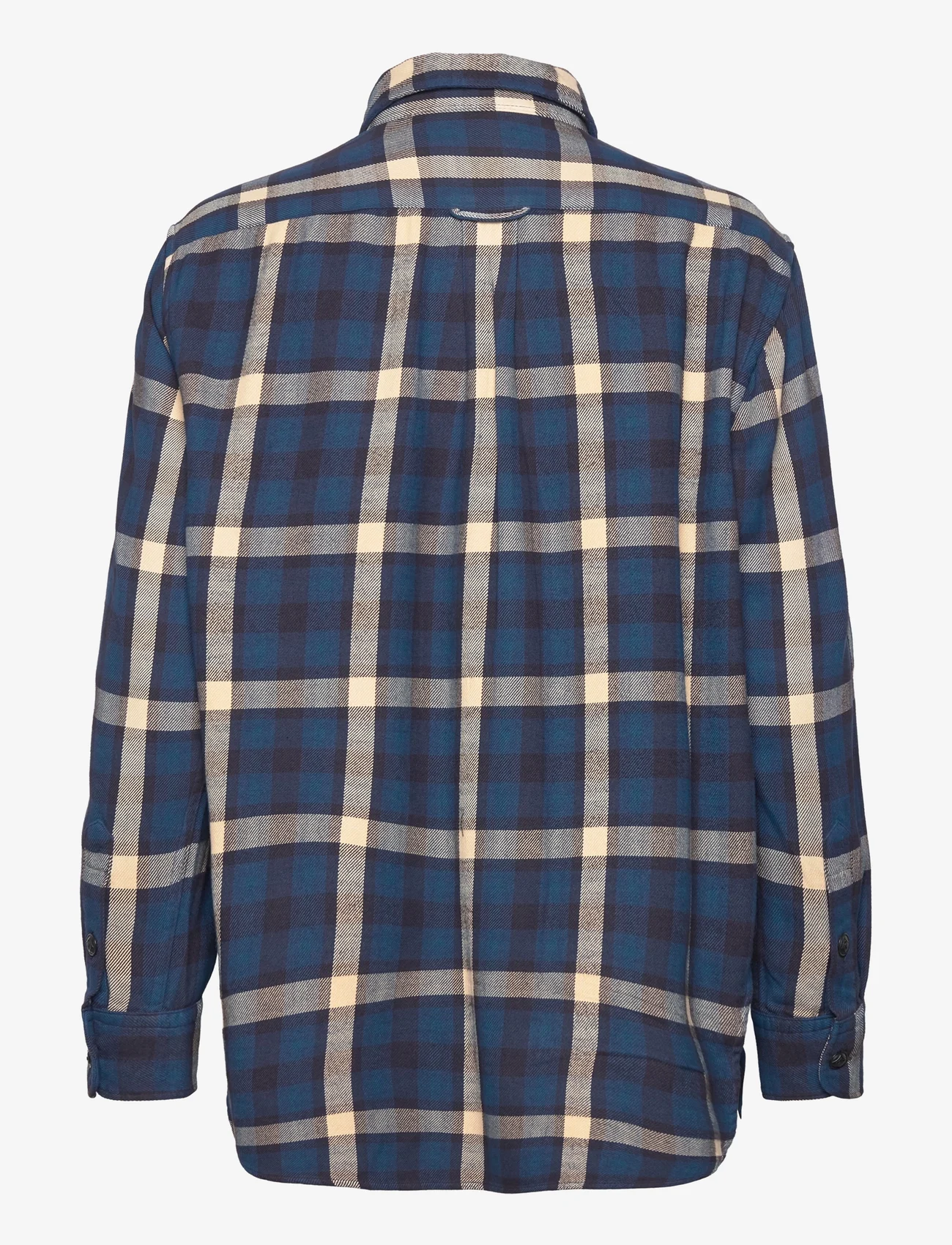 Polo Ralph Lauren - Oversize Fit Plaid Cotton Twill Shirt - långärmade skjortor - 1509 blue multi p - 1
