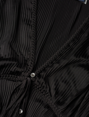 Polo Ralph Lauren - Braided-Trim Pleated Satin Peplum Top - short-sleeved blouses - polo black - 2