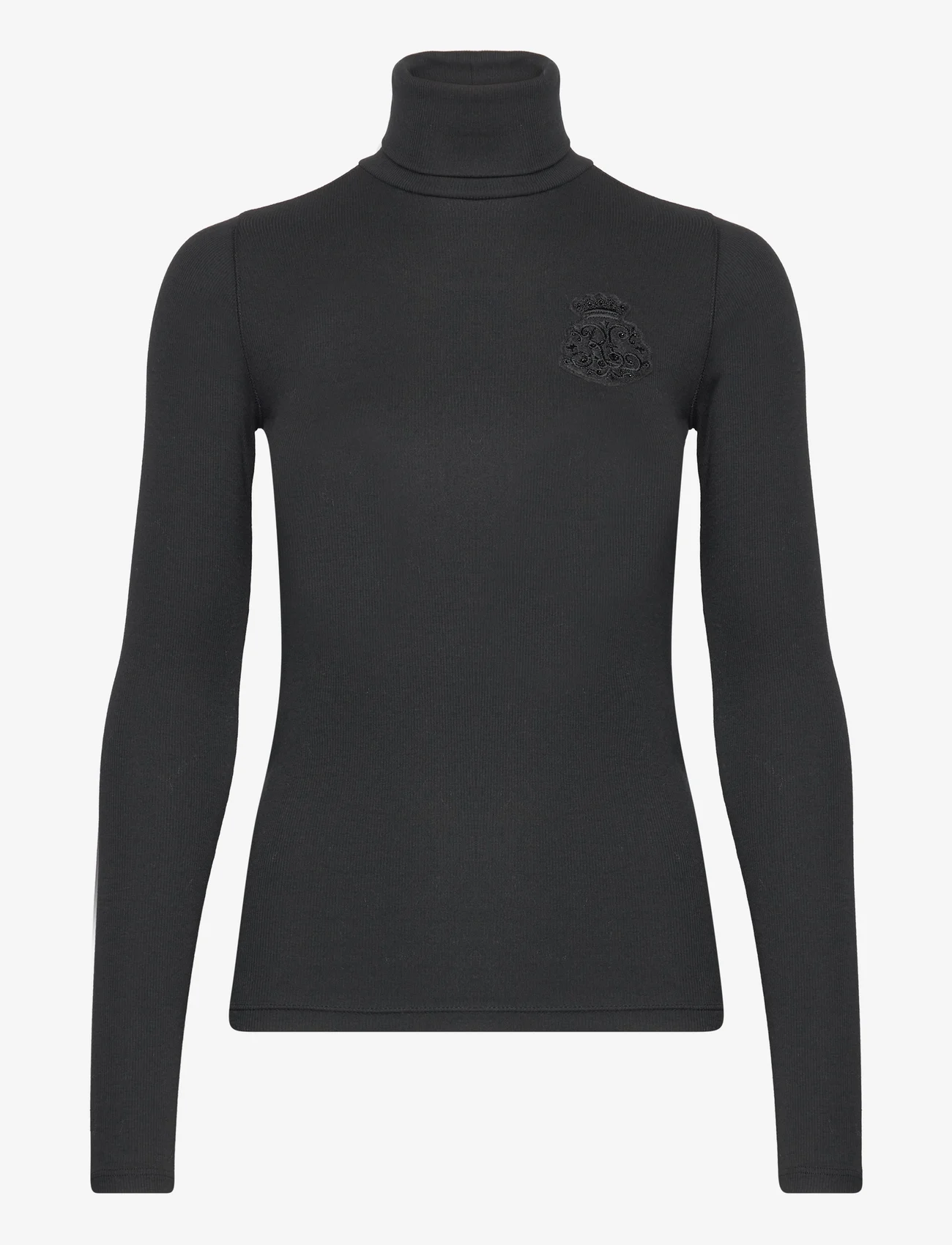 Polo Ralph Lauren - Crest Ribbed Turtleneck - džemperi ar augstu apkakli - polo black - 0