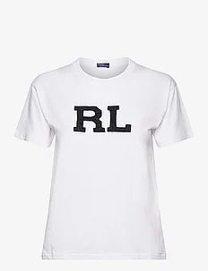 Beaded RL Logo Jersey Tee, Polo Ralph Lauren