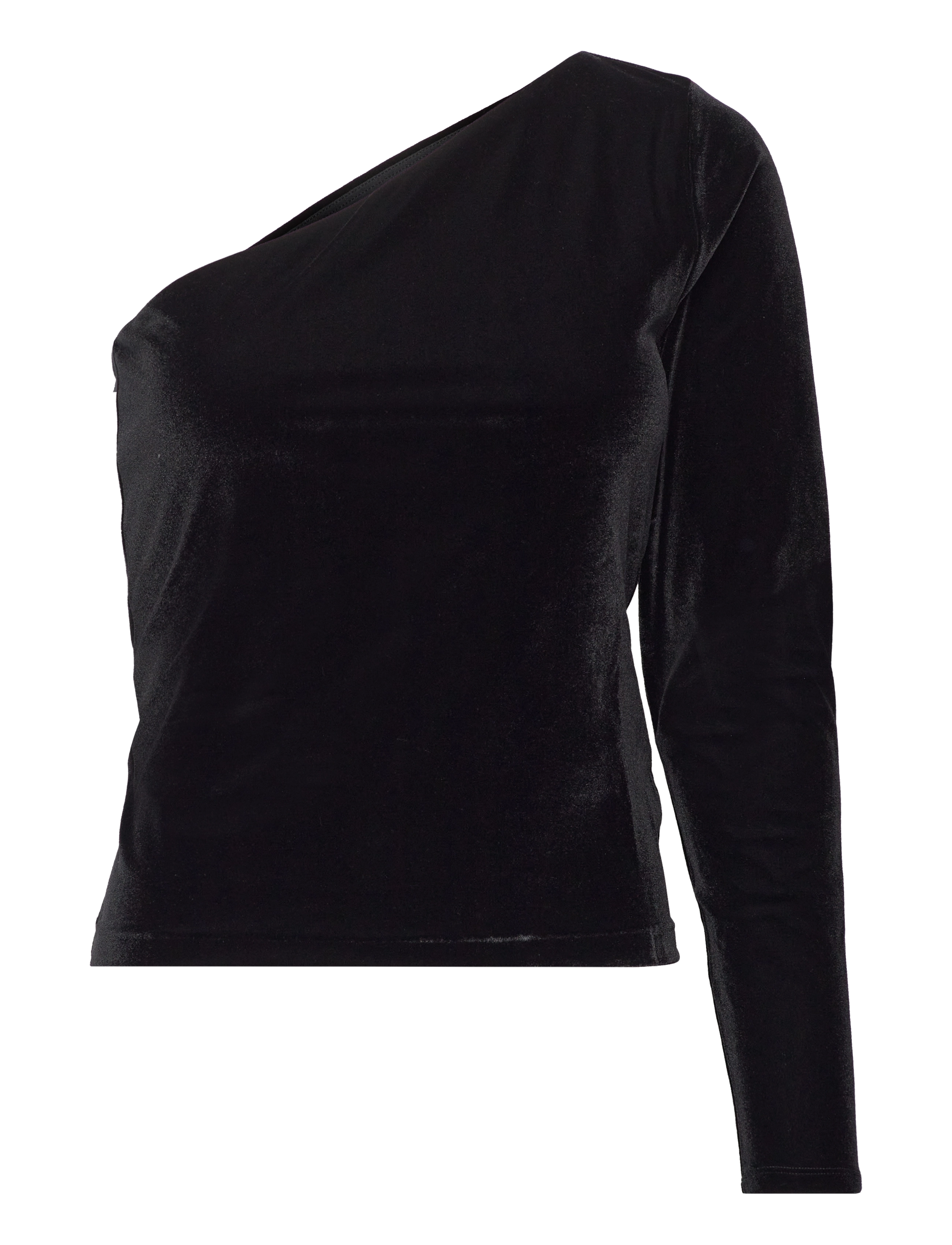 Polo Ralph Lauren Velvet One-Shoulder Top - Riided - POLO BLACK / black