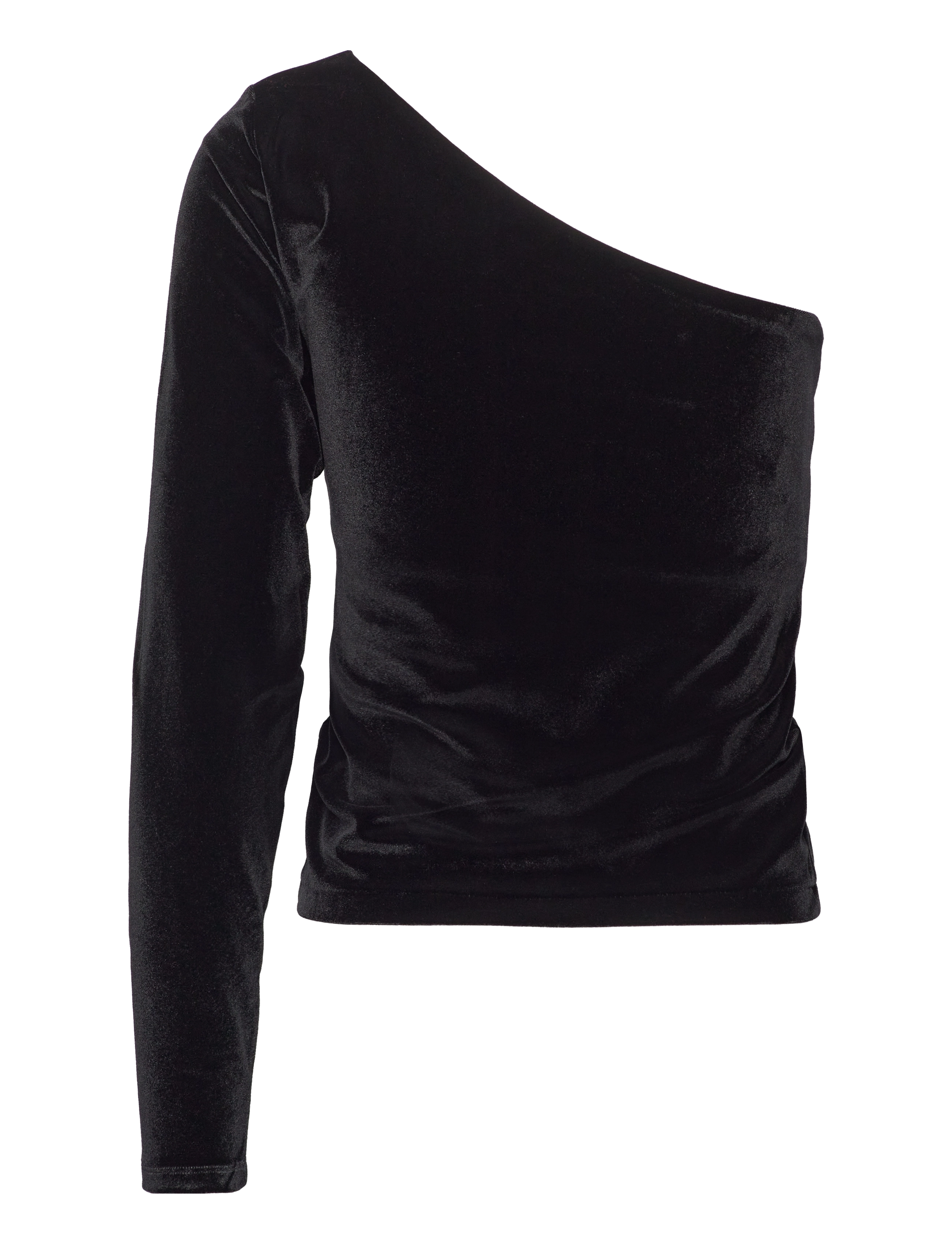Polo Ralph Lauren - Velvet One-Shoulder Top - t-shirts & tops - polo black - 1