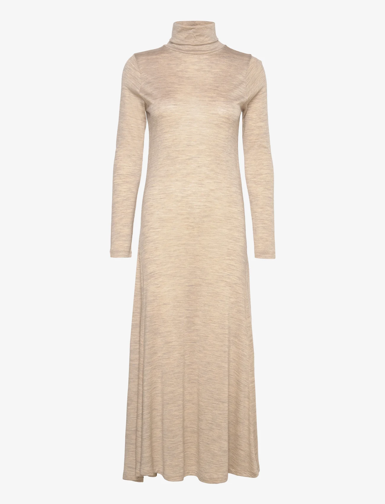Polo Ralph Lauren - Wool-Blend Turtleneck Dress - ilgos suknelės - tuscan beige heat - 0