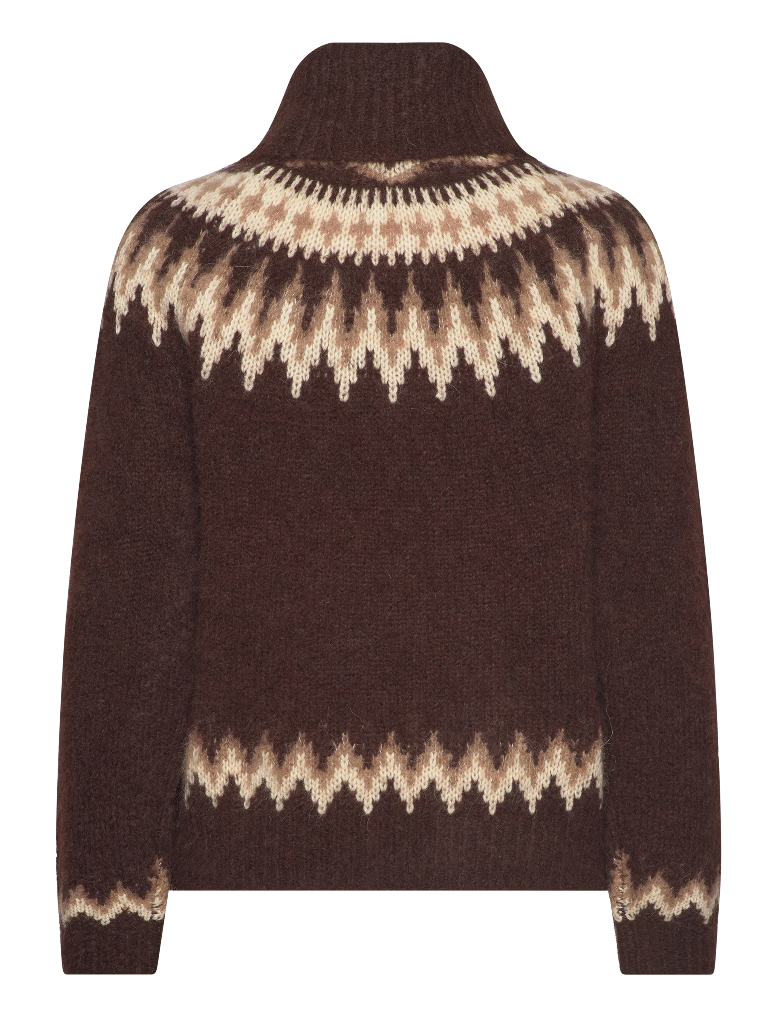 Polo Ralph Lauren - ALPACA WL BLEND-LSL-PLO - dark brown multi - 1