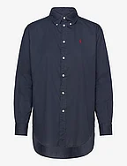 Oversize Fit Cotton Twill Shirt - AVIATOR NAVY