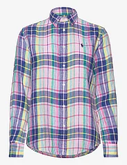 Polo Ralph Lauren - Relaxed Fit Linen Shirt - long-sleeved shirts - 1623 pink/blue mu - 0