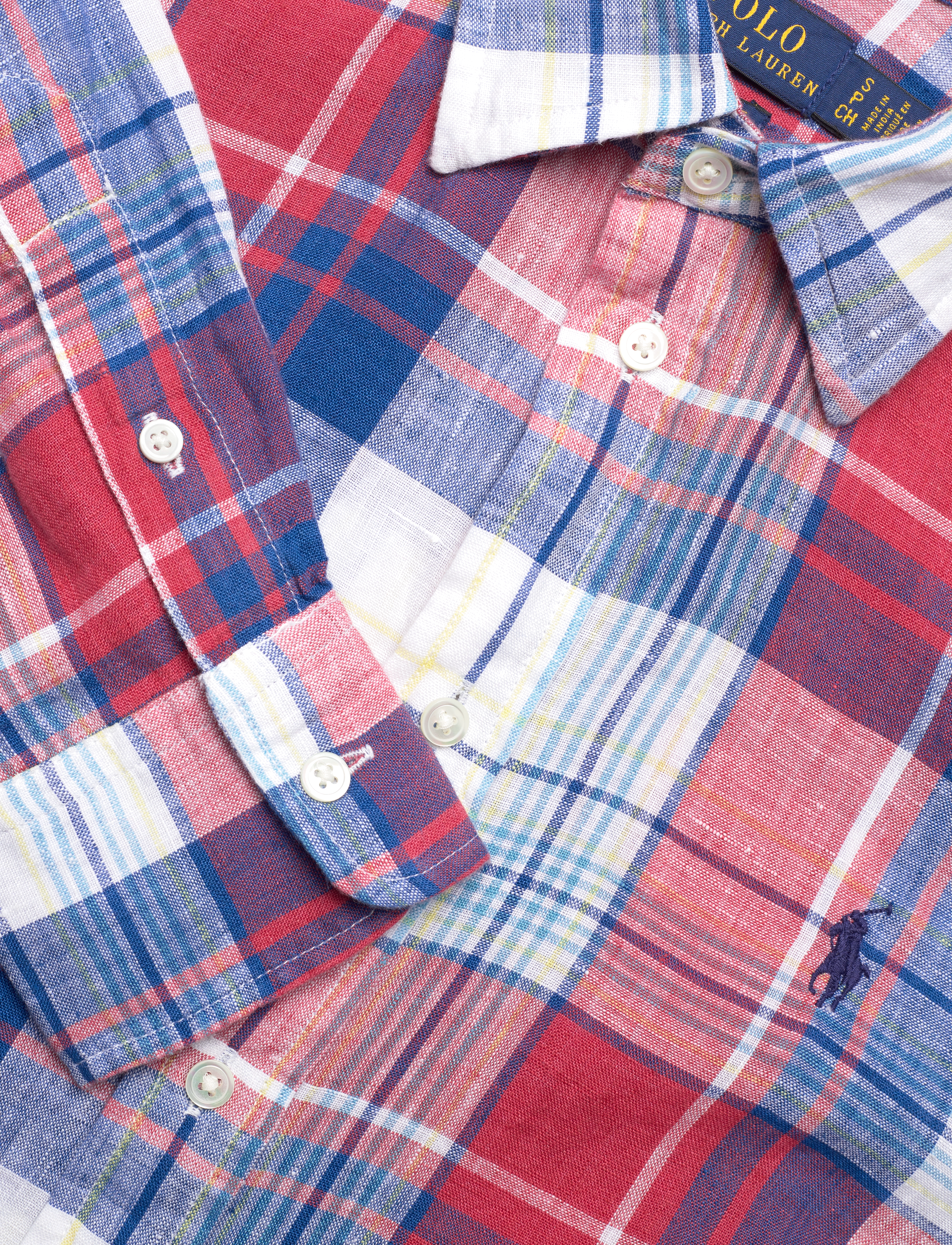 Polo Ralph Lauren - Relaxed Fit Linen Shirt - 1688 royal/red - 2