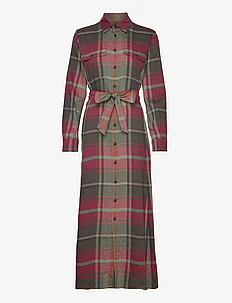 Belted Plaid Cotton-Blend Dress, Polo Ralph Lauren