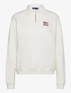 Flag & Logo Fleece Quarter-Zip Pullover, Polo Ralph Lauren