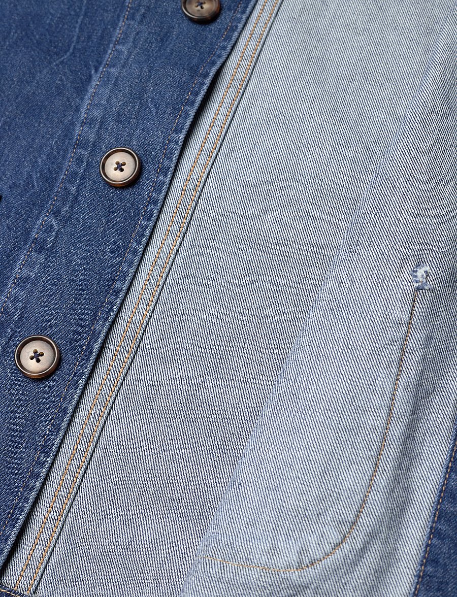 Polo Ralph Lauren - Cropped Denim Car Coat - wills wash - 4