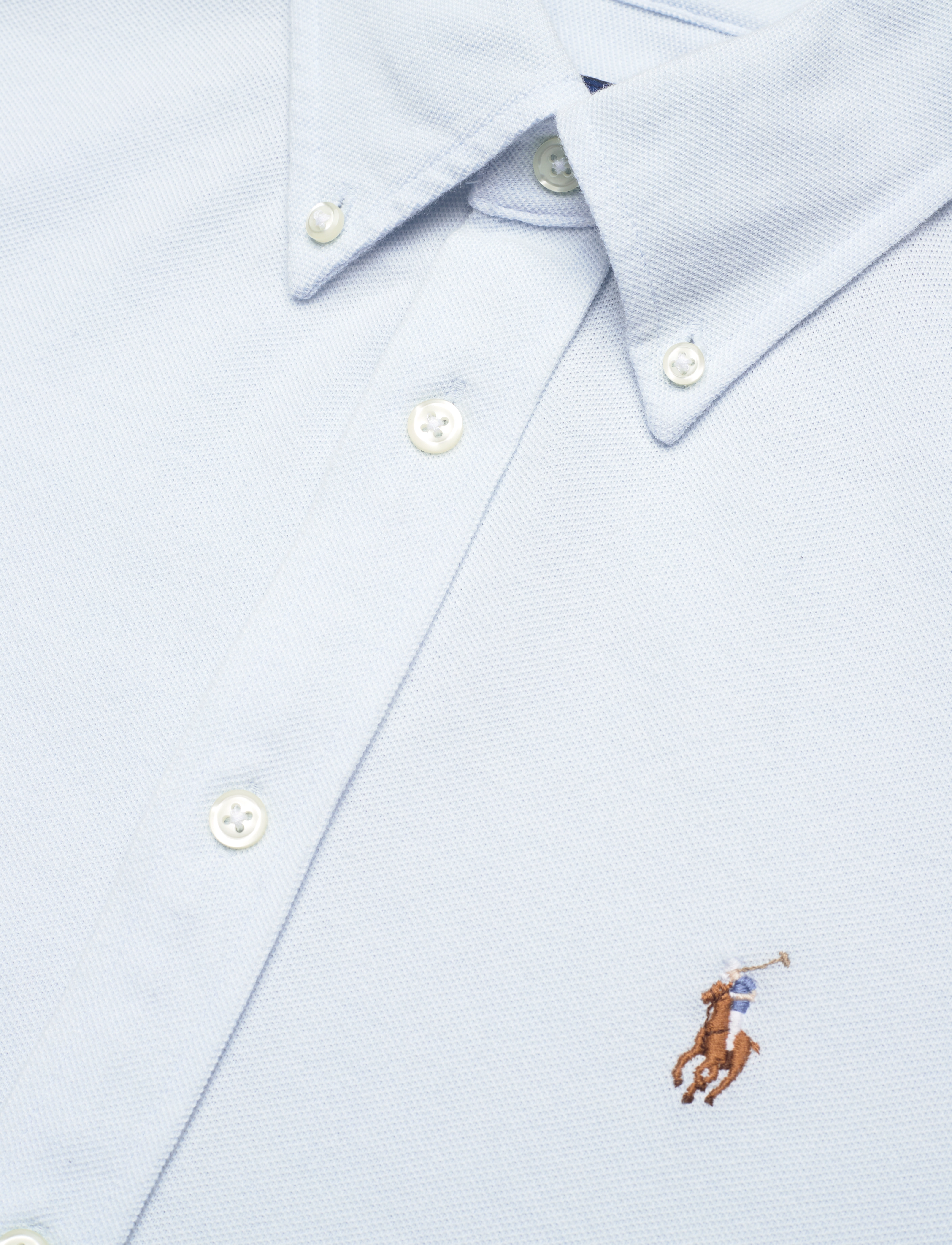 Polo Ralph Lauren - Slim Fit Knit Cotton Oxford Shirt - chambray indigo - 3