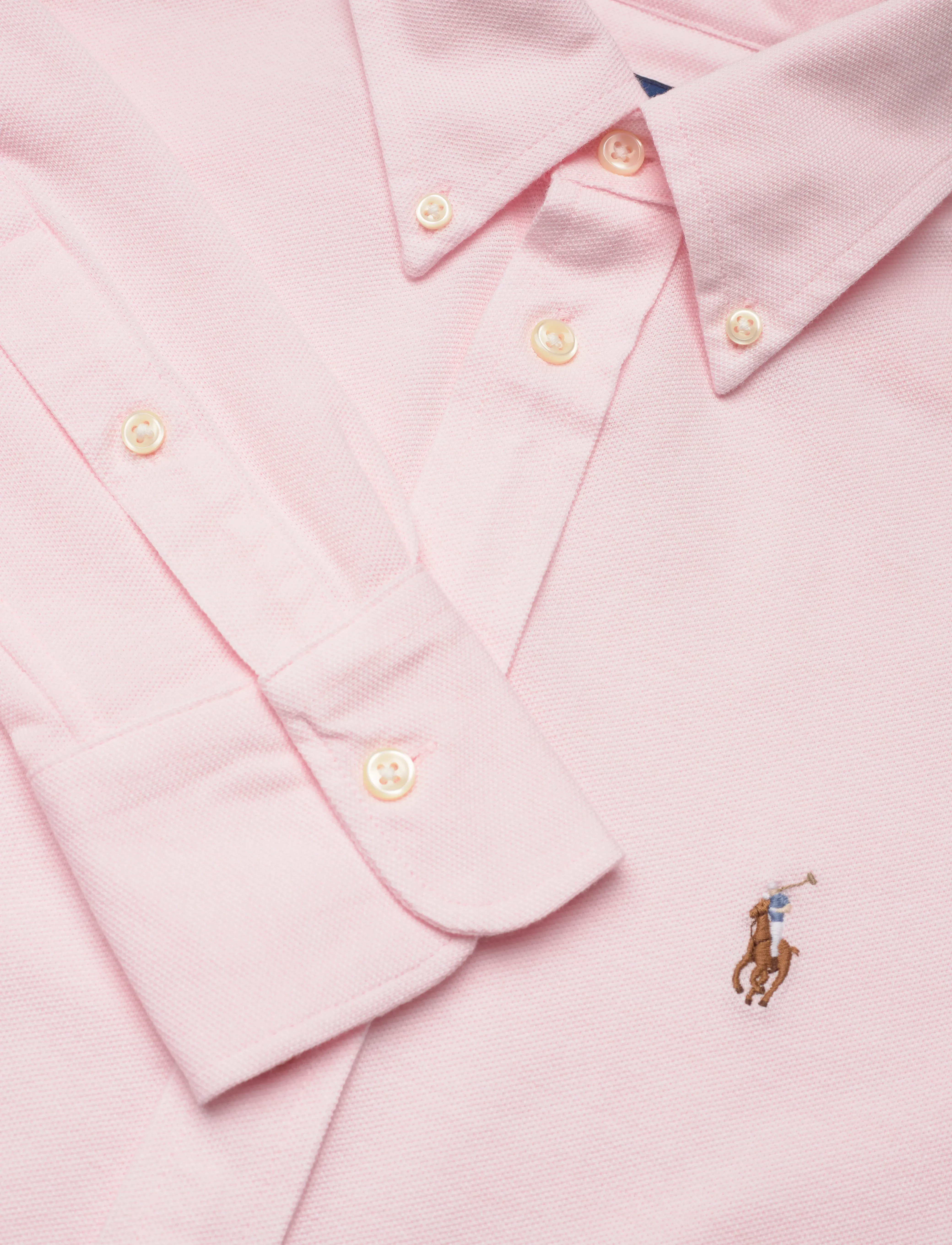 Polo Ralph Lauren - Slim Fit Knit Cotton Oxford Shirt - pink sand - 2