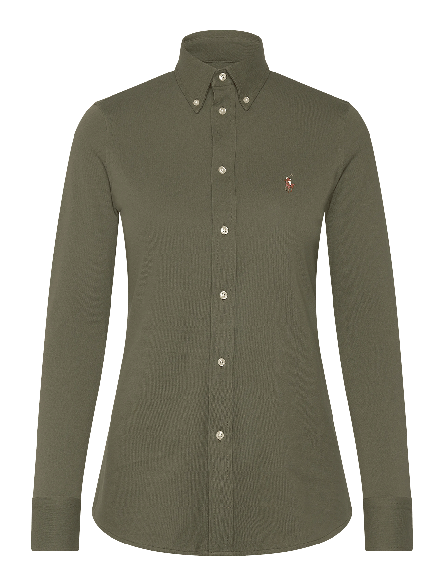 Polo Ralph Lauren - Slim Fit Knit Cotton Oxford Shirt - chemises en jeans - thermal green - 1