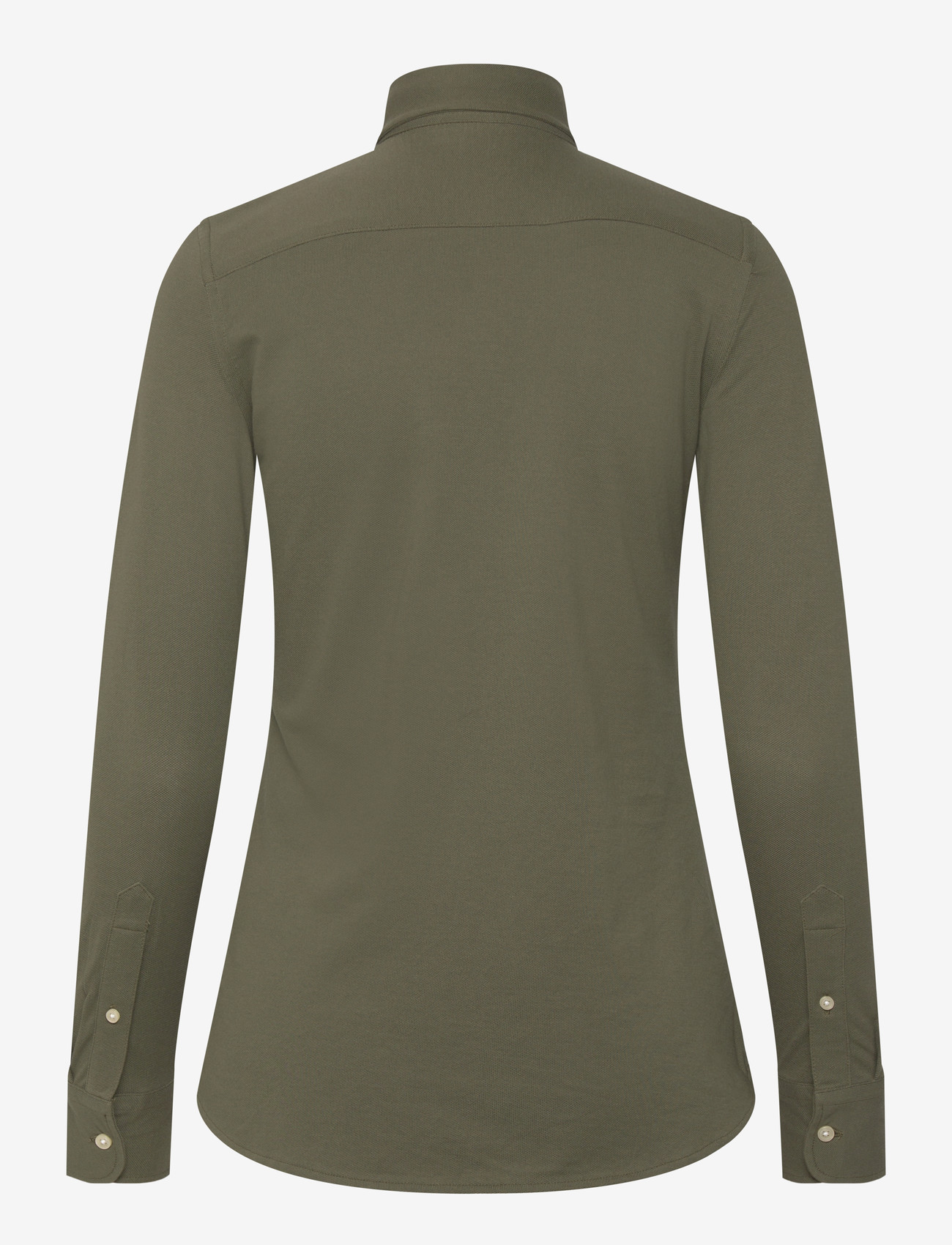 Polo Ralph Lauren - Slim Fit Knit Cotton Oxford Shirt - jeansskjortor - thermal green - 1