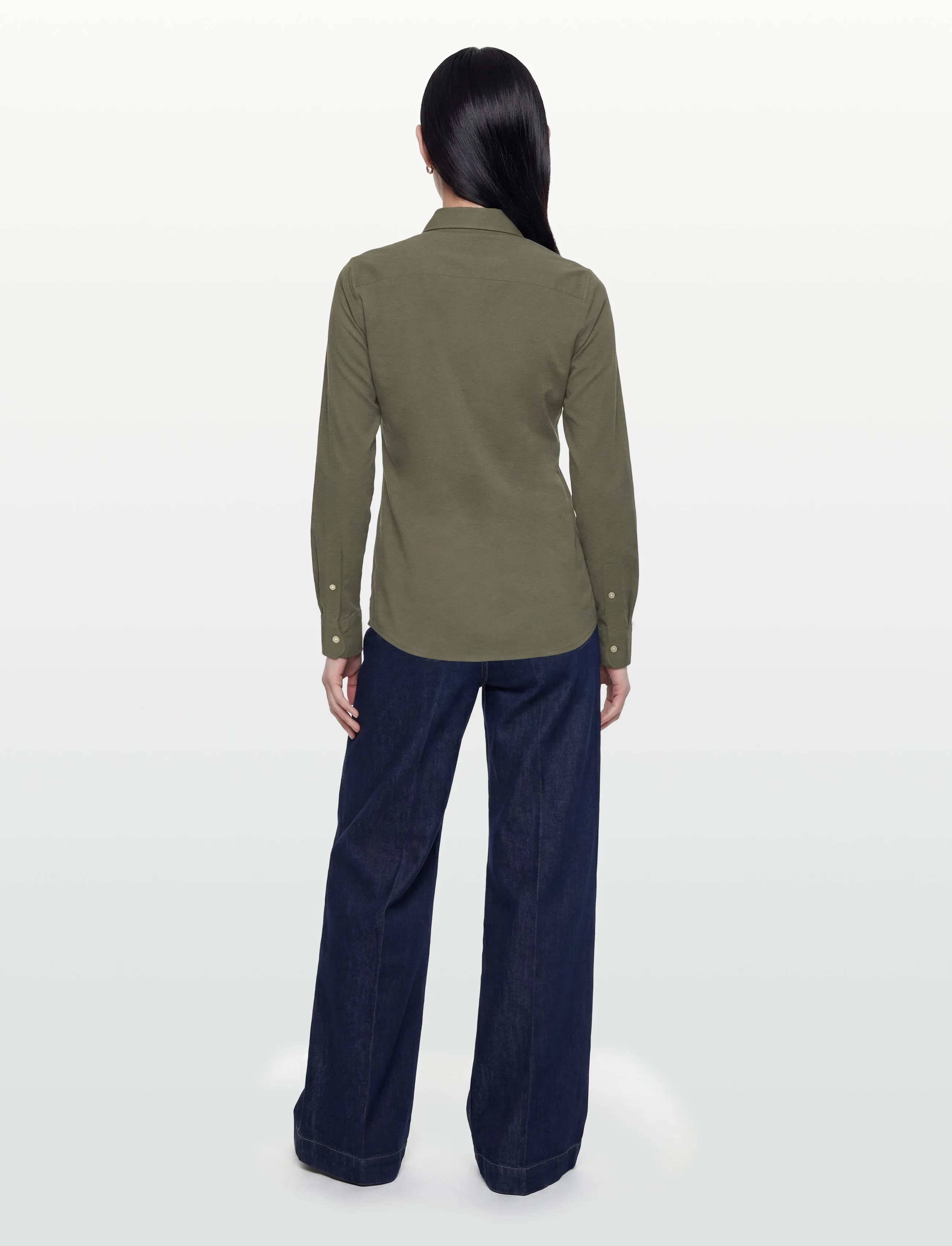 Polo Ralph Lauren - Slim Fit Knit Cotton Oxford Shirt - chemises en jeans - thermal green - 4