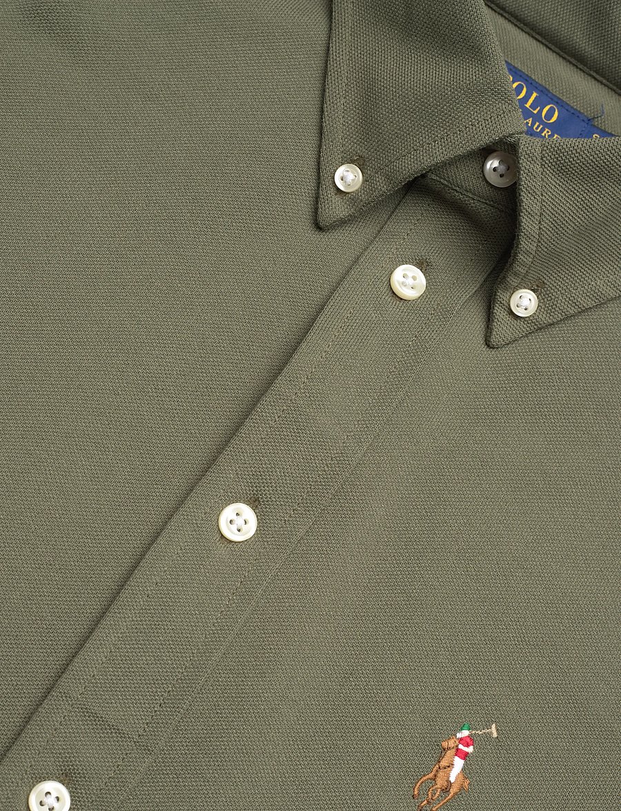 Polo Ralph Lauren - Slim Fit Knit Cotton Oxford Shirt - chemises en jeans - thermal green - 5