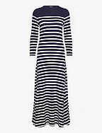 Striped Waffle-Knit Dress - NEWPORT NAVY/DECK