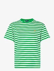 Polo Ralph Lauren - Striped Organic Cotton Crewneck Tee - t-shirty - preppy green/whit - 0